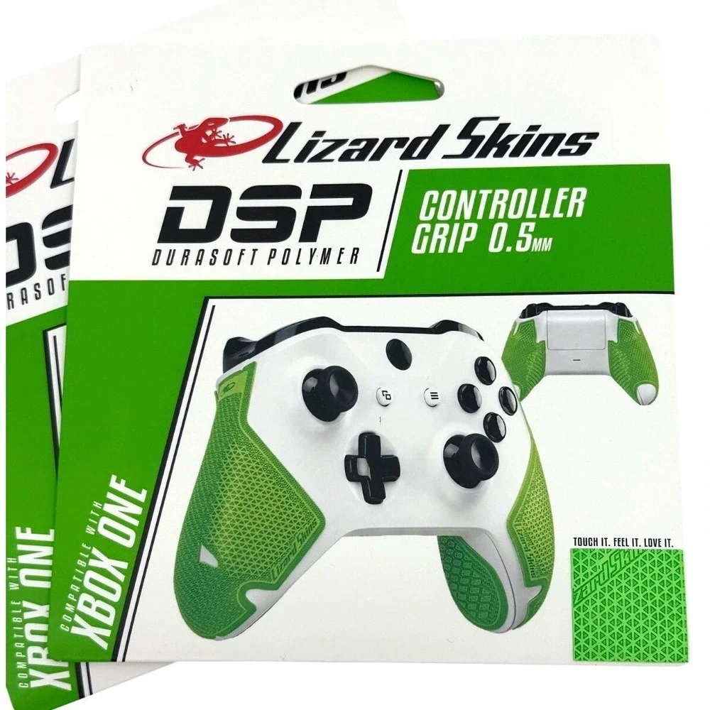 2 Pack‎ Lizard Skins DSP Controller Grip Xbox One Emerald Green 0.5mm NEW